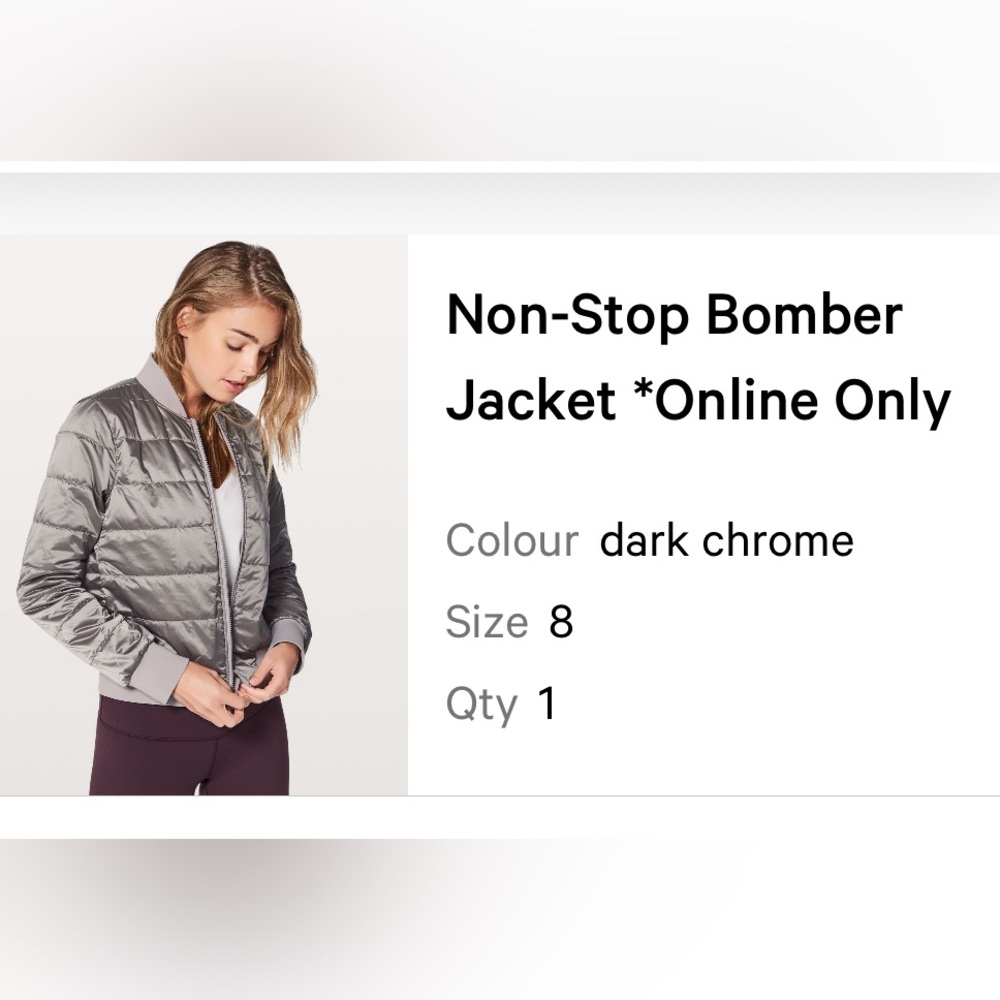 Lululemon bomber size 8 reversible - Picture 3 of 3